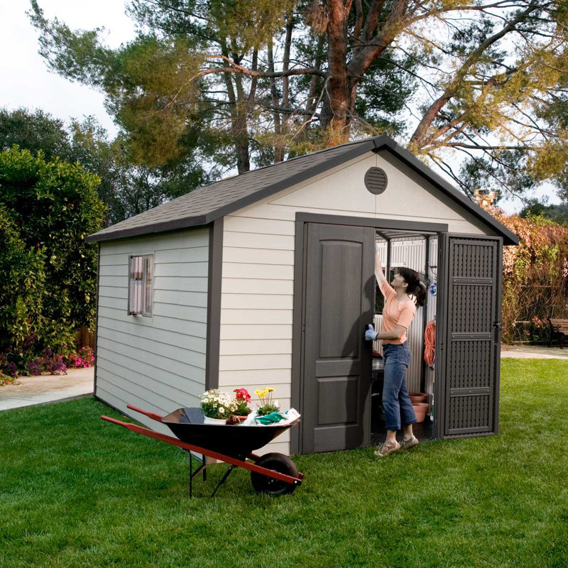 Lifetime 10 ft. 4 in W x 12 ft. 10" D Plastic Storage Shed & Reviews